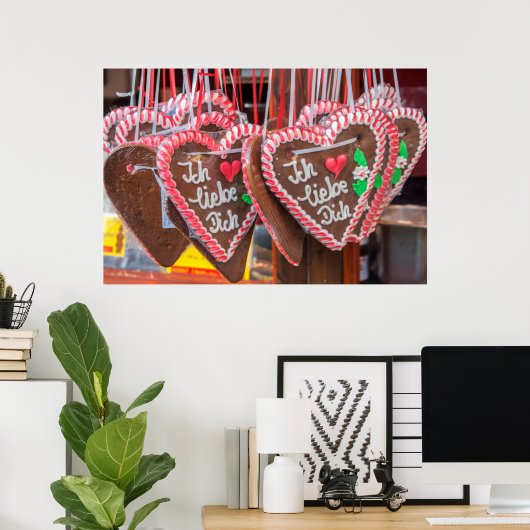 Ik hou van je ontbijtbrood. poster (Thuiskantoor)