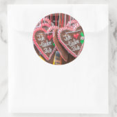 Ik hou van je ontbijtbrood. ronde sticker (Tas)