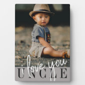 Ik hou van je oom Aangepaste Foto Fotoplaat (voorkant)