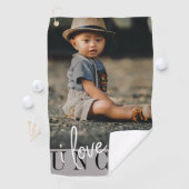 Ik hou van je oom Aangepaste Foto  Golfhanddoek (Insitu)