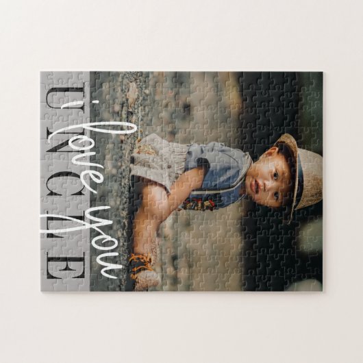 Ik hou van je oom Aangepaste Foto Legpuzzel (Horizontaal)