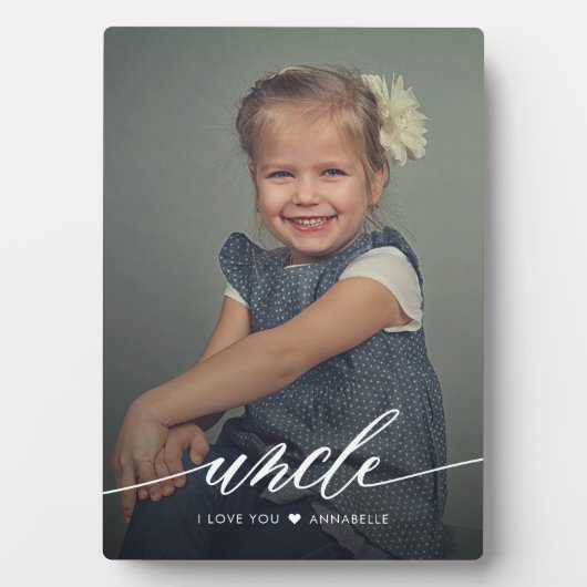 Ik hou van je oom | Moderne fotocollage Fotoplaat (voorkant)