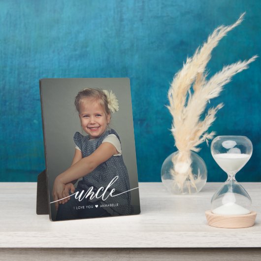 Ik hou van je oom | Moderne fotocollage Fotoplaat (Zijkant)