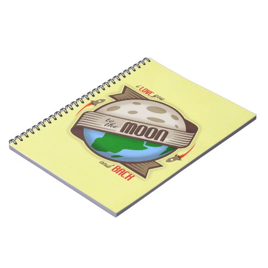 Ik hou van je op de maan en achter - notebook notitieboek (Linkerzijde)