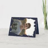 Ik hou van je op de maan en achtervolste fotokaart bedankkaart (Achterkant)