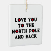 Ik hou van je op de Noordpool Keramisch Ornament (Rechts)