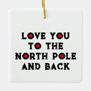 Ik hou van je op de Noordpool Keramisch Ornament