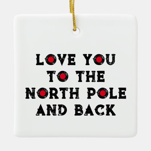 Ik hou van je op de Noordpool Keramisch Ornament (Voorkant)