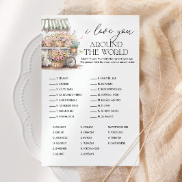 Ik hou van je op de wereldmarkt bruids spel