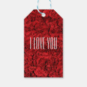 Ik hou van je op een bed van Rozen Cadeaulabel (Voorkant)