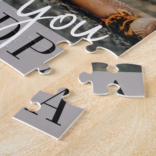 Ik hou van je opa aangepaste foto legpuzzel (Zijkant)