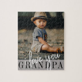 Ik hou van je opa aangepaste foto legpuzzel