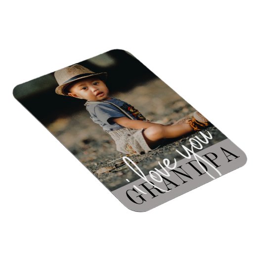 Ik hou van je opa aangepaste foto magneet (Rechterzijde)