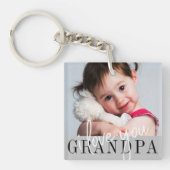 Ik hou van je opa aangepaste foto sleutelhanger (voorkant)