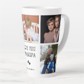 Ik hou van je, opa | Aangepaste Photo Collage Latt Latte Mok (Rechterhoek)