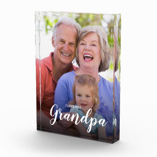 Ik hou van je opa aangepaste verticale foto (Rechts)