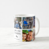 Ik hou van je, opa | Custom Photo Collage Coffee M Koffiemok (Voorkant rechts)
