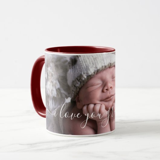 Ik hou van je opa fotosjabloon Mok (Voorkant links)