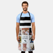 Ik hou van je, opa | Modern Collage Photo Schort (Gedragen)