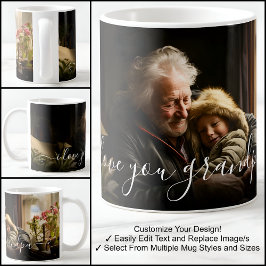 Ik hou van je opa mooie foto sjabloon tekst koffiemok