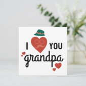 Ik hou van je Opa / / Novelty Vaderdag Blank Kaart (Staand voorkant)