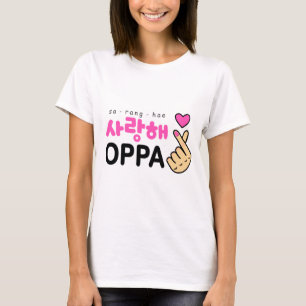 Ik hou van je Oppa Heart Sign T-shirt