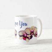 Ik hou van je orchidee ventiel koffiemok (Voorkant rechts)