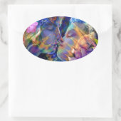 Ik hou van je ovale sticker (Tas)