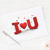 Ik hou van je ovale sticker (Envelop)