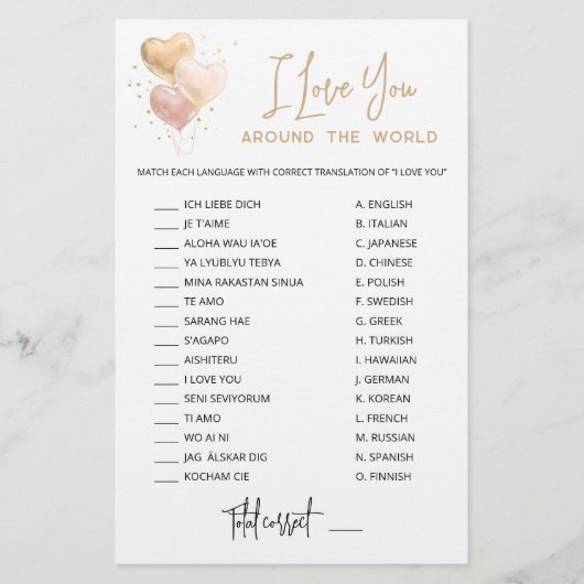 Ik hou van je over de hele wereld met Answers (Voorkant)