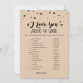 Ik hou van je over de hele wereld met Answers Game Kaart (Voorkant)