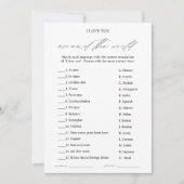 Ik hou van je over de hele wereld Vrijgezellenfees Kaart (Voorkant)