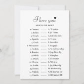 Ik hou van je over de hele wereld vrijgezellenfees kaart (Voorkant)