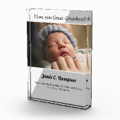 Ik hou van je overgrootmoeder Baby foto geboortede (Rechts)