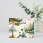 Ik hou van je, pap briefkaart (Staand voorkant)