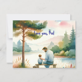 Ik hou van je, pap briefkaart