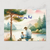 Ik hou van je, pap briefkaart (Voorkant)
