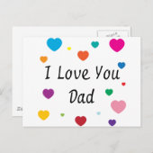 Ik hou van je, pap briefkaart (Voorkant / Achterkant)