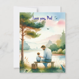 Ik hou van je, pap briefkaart