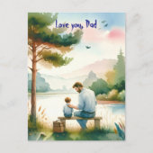 Ik hou van je, pap briefkaart (Voorkant)