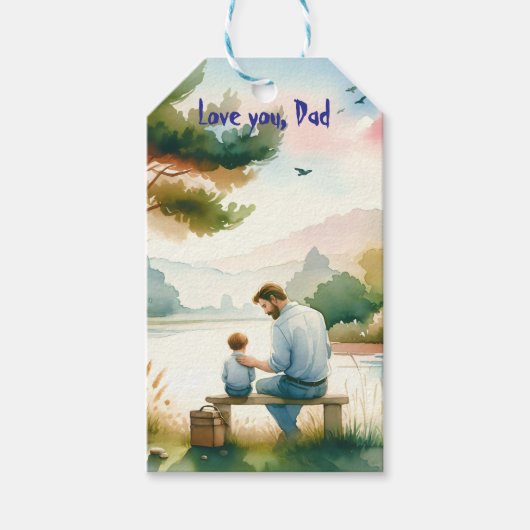 Ik hou van je, pap cadeaulabel (Voorkant)