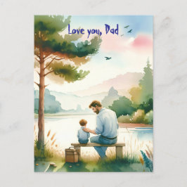 Ik hou van je, pap feestdagenkaart