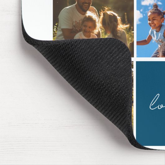 Ik hou van je, pap | Fotocollage | Blauw Muismat (Hoek)