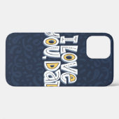 Ik hou van je, pap. Helderletters op het dar Case-Mate iPhone Case (Achterkant (horizontaal))