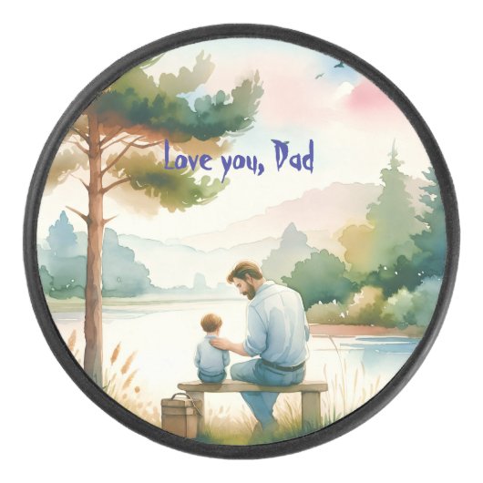 Ik hou van je, pap hockey puck (Voorkant)