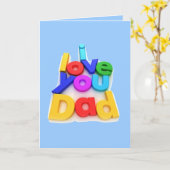 Ik hou van je, pap. kaart (Gele Bloem)