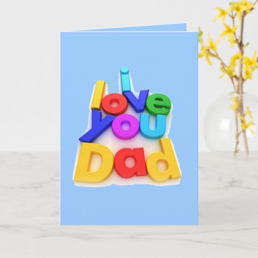 Ik hou van je, pap. kaart (Gele Bloem)