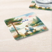 Ik hou van je, pap kartonnen onderzetters (Schuin)