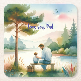 Ik hou van je, pap kartonnen onderzetters