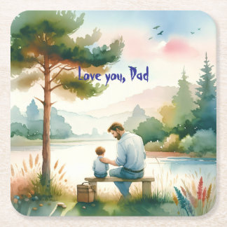 Ik hou van je, pap kartonnen onderzetters